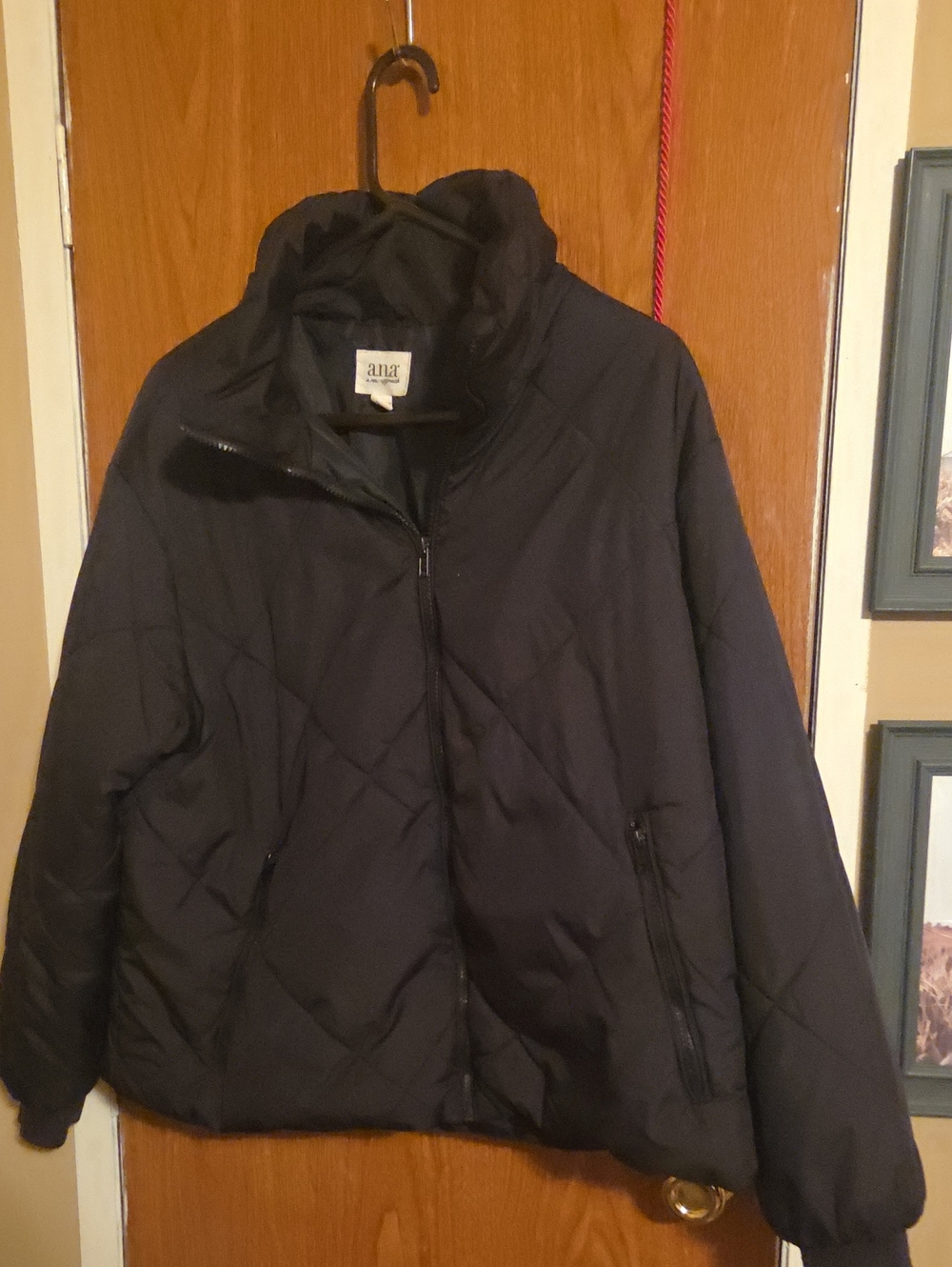 A.N.A Women's Black Quilted Puffer Jacket